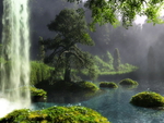 Waterfall in landscape