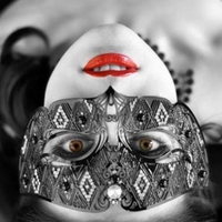 lady with mask