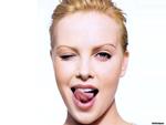 charlize theron-tongue action