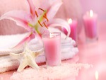 Pink-Glass-Candle with flower