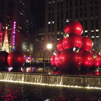 NYC Giant Red Ornaments