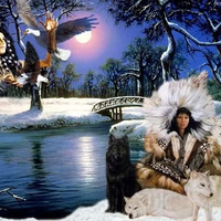 Native Women with their Friends