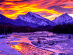 Winter Beautiful Sunset