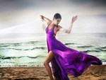 Beautiful Girl in Purple