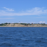 Island and Lighthouse in Massachusetts