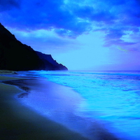 beach at night