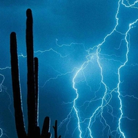 Desert Lighting Storm