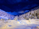 Winter night in the mountain