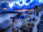 Blue Santorini Sunset