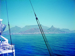 RMS Oranje approaching Cape Town