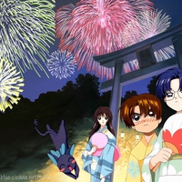 Tomoeda Festival with Eriol and Syaoran