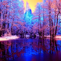 WINTER RIVER at DUSK