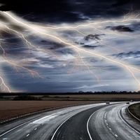 lightning in the sky