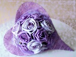 Purple bouquet with heart