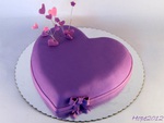Purple heart cake