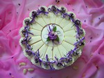 Elegant purple cake for my dear friend Lilly ( EchoSong)