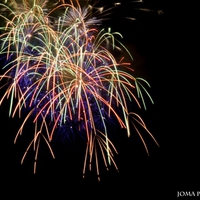 Colorful fire works at night!!