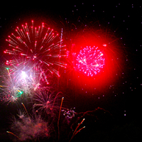 fireworks in the sky