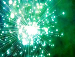 Green blue burst