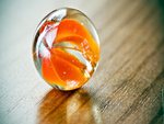 Orange glass ball