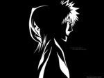 black bleach kubo tite kuchiki rukia kurosaki ichigo monochrome vector white