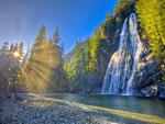 Sun Dappled Waterfall