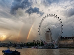 rainbows near the london eye