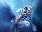 white tiger with wings
