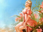 fantasy girl in pink